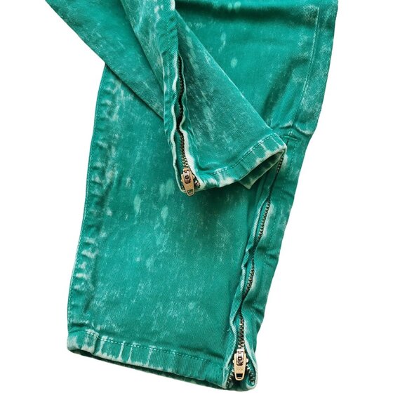 Goldsign Glam Women's ankle Bleached green 5 pockets denim Jeans Size 28 NWOT - Picture 15 of 15